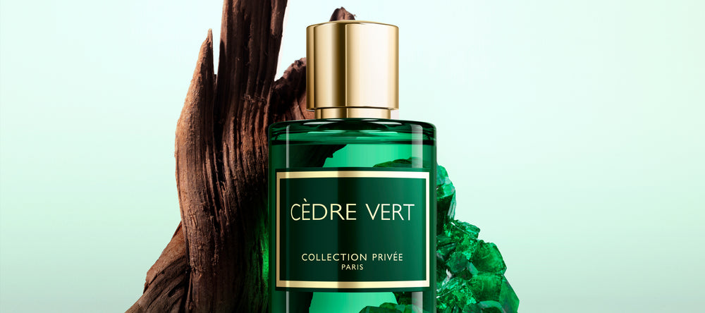 New perfume for men called CÈDRE VERT, woody, spicy, elegant fragrance, 212